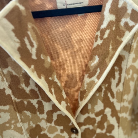 Anthropologie Sweater Jacket, New With Tags, Giraffe Pattern, Size S - Picture 7 of 7